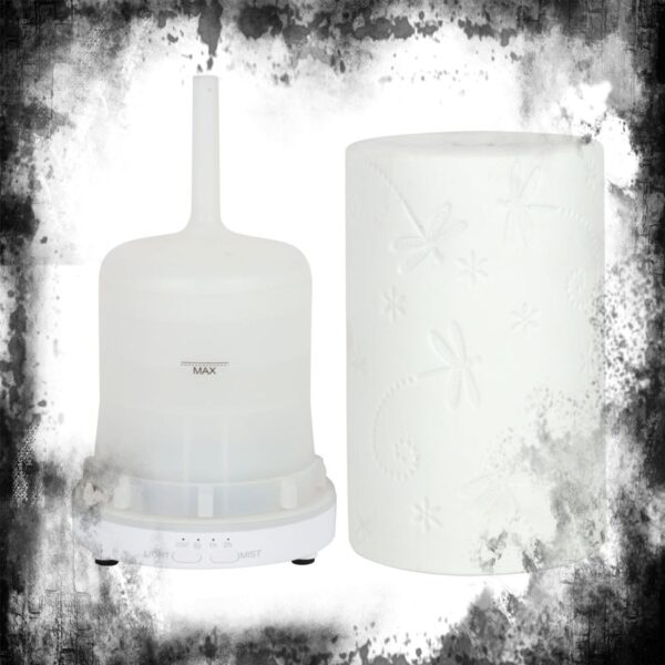White Ceramic Dragonfly Electric Aroma Diffuser