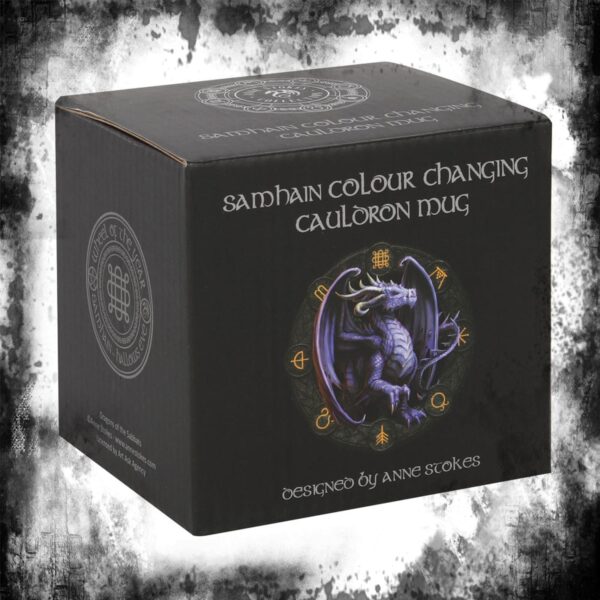 Samhain Colour Changing Cauldron Mug by Anne Stokes